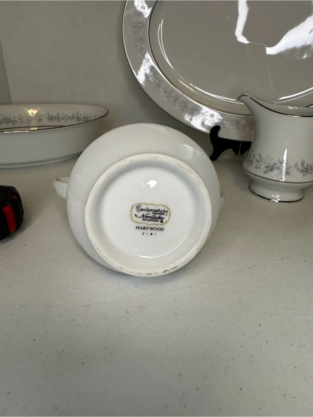 Noritake Marywood 2181 Oval Serving Bowl & Platter, Sugar & Creamer & S&P